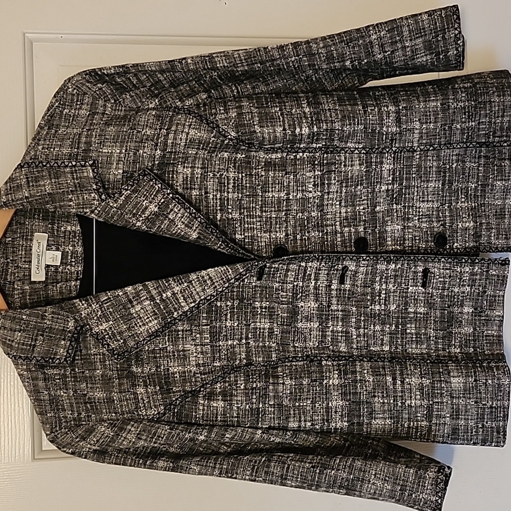 Women's Coldwater Creek Black/Gray/White Jacket L